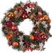 Unyqoos LED Weihnachtskranz mit Warmweißer Lichterkette