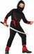 Atosa Ninja verkleedkleding kostuum - voor jongens - carnaval - zwart 104