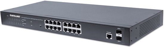 Intellinet 561198 Netwerkswitch Managed L2+ Gigabit Ethernet (10/100/1000) Power over Ethernet (PoE) 1U Zwart