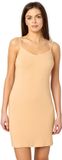 Merry Style Dames Onderjurk - Nachthemd - kort - V-neck - verstelbare Spaghetti bandjes - Viscose - Zand - S