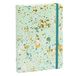 Idena 12251 - Notitieboekje Sparkle Mint, vierkant, 14 x 20 cm, 192 pagina's, 100 g/m², met kikkerzakje, lint en rubberen sluiting, 1 st.