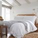 Appletree Loft - Cassia Frill - 100% Katoen Dekbedovertrek Set - Tweepersoonsbed in Wit