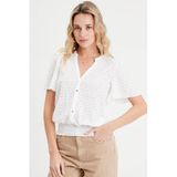 Cache Cache semi-transparante top wit