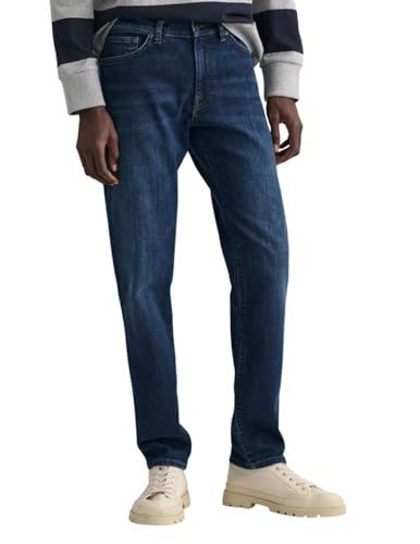 GANT Men's Slim Jeans - Dark Blue Worn In - 36W x 34L