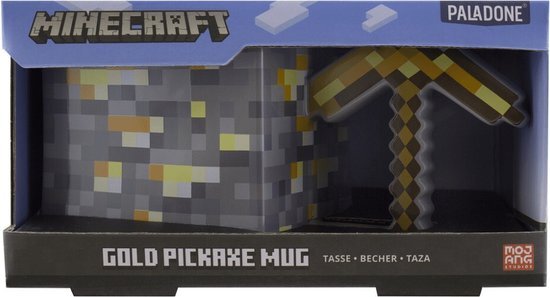 Paladone Products Minecraft - Gold Pickaxe Mug Merchandise