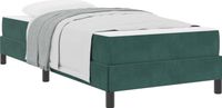 vidaXL Boxspringbed met matras, donkergroen, 90 x 190 cm, stof