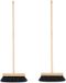 Sorex Set van 2x binnen kinderbezems souple noir avec manche - Artikelen voor schoonmaak/Bezems voor kamer - 65 cm