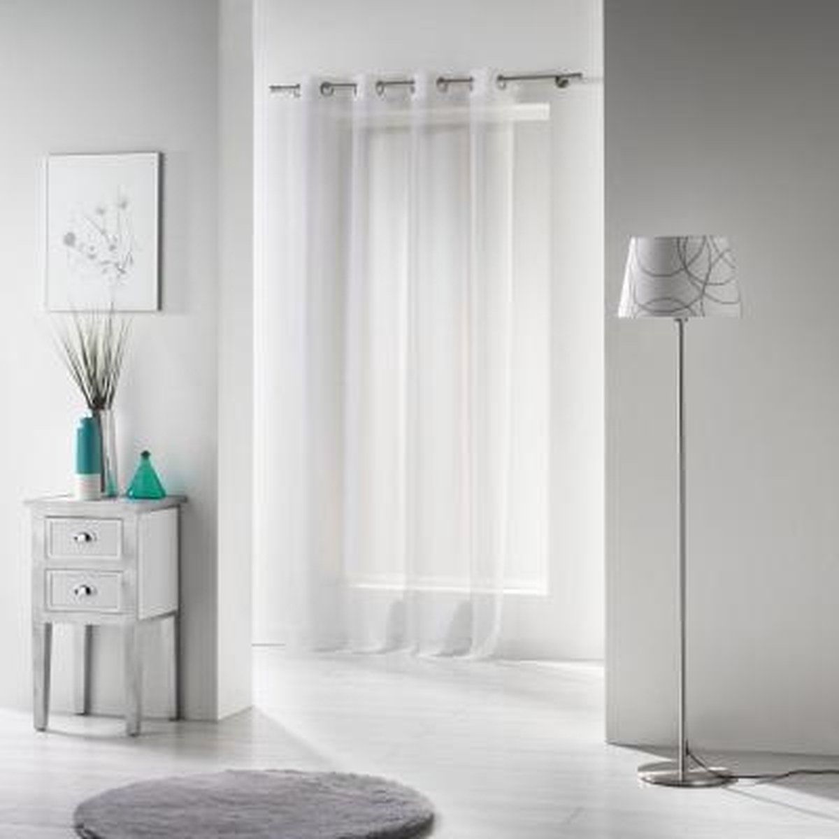 Livetti Vitrage - Net Curtain - 135x280 cm - Wit - 1623211