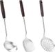 Bol Wok spatelset - acier inoxydable - 3 pièces - résistant à la chaleur