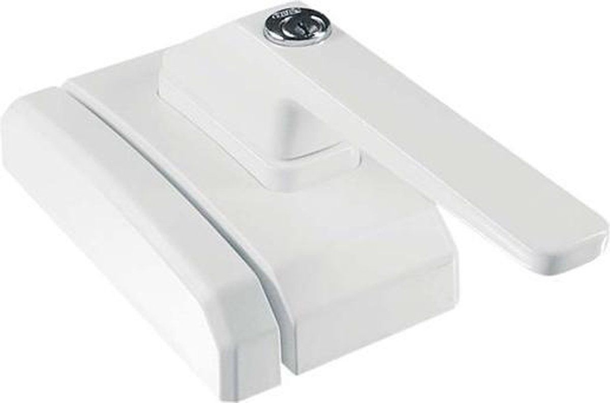 Abus raamslotgreep - wit - FO400N W - ALO125 - gelijksluitend