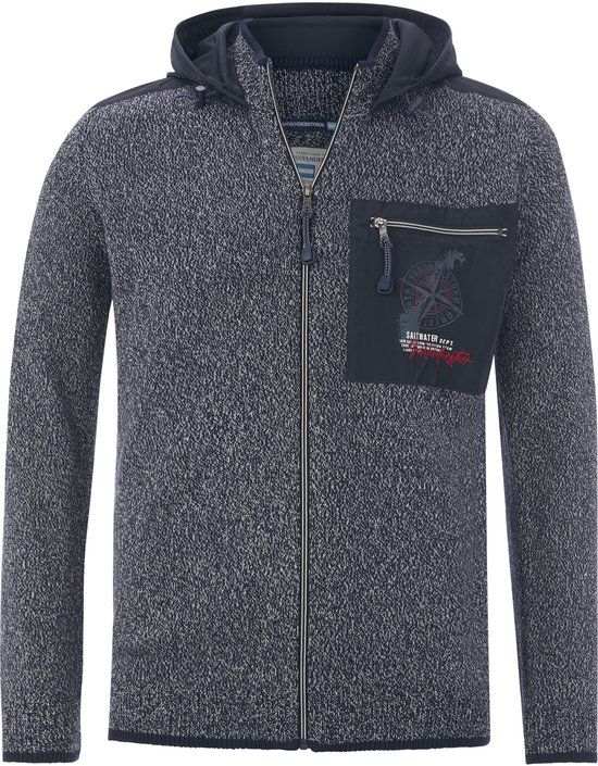 Jan Vanderstorm heren Vest DJARKE Plus Size donkerblauw