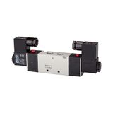 Riegler 5/2-wegventiel, elektropneumatisch, »4 V«, bistabil, G 1/4, 24 V DC, werkdruk 1,5-8 bar, temp. -20 °C tot 70 °C, 1300 l/min
