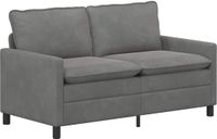 vidaXL Bank Donkergrijs Fluweel 156 x 81 x 87,5 cm