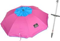 Parasol 180 cm - Spiraal en handgrepen - 8 stangen - Rose