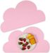 Merkloos Relaxdays Placemat Baby - Set van 2 - Antislip - Siliconen - 47,5x26,5 cm - Onderlegger Kinderen - Roze