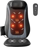 HOMCOM Neck and Back Massager-Leder, Stoff-105L x 45B x 10H cm-Schwarz