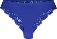 Hunkemöller Dames Lingerie Invisible Brazilian Lace Back - Blauw - Maat M