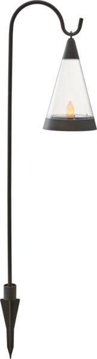 RTM Lighting Solar Lantaarn - Zwart - Kaarslicht - 70CM - Zonne-Energie