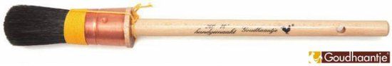 Goudhaantje Kwast Handgemaakt 260-10 - Varkenshaar - Verfkwast - Rond - Maat 10 - Zwart