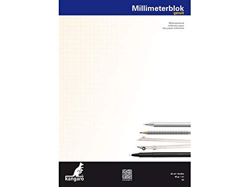 Millimeterpapier Kangaro A3 - 5 x 25 vellen