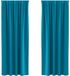 vidaXL Blackout Gordijnen met Ringen 2 st Turquoise 245 x 140 cm