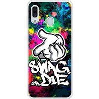 Samsung Galaxy A20 Swag or die Verstevigd hoesje met sublimatie bedrukking