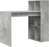 vidaXL Bureau Beton Grijs Bewerkt Hout 108 x 55 x 103.5 cm