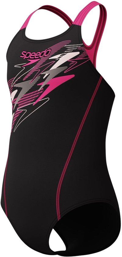 Speedo Medley Logo Medalist Meisjes Sportbadpak - Zwart/Roze