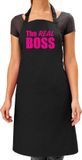 Bellatio Decorations The real boss cadeau schort zwart/roze dames