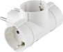 Electraline 55040 adaptateur 3 prises - prise allemande - prise multiple 3 voies - Schuko - Blanc
