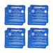 Relaxdays gel pack set van 8, warmte- en koudekompressen, 11 x 11 cm, hot cold packs, eerste hulp, herbruikbaar, blauw