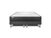 Ensemble 2x100x200 matelas mémoire de forme sommier gris