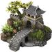 Aqua Della - Aquariumdecoratie - Poortbrug met planten - 15,7x13,5x11,5cm