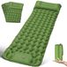 Unyqoos® Ultralichte, compacte, zelfopblaasbare campingluchtmatras met hoofdkussen, afmetingen 200 x 68 cm, 9 cm dik, 950 gram, opgevouwen afmetingen 30 x 12 cm, kan worden gekoppeld tot 136 cm