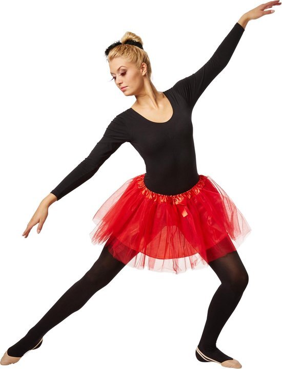 Tectake dressforfun - Tutu rood XXL - verkleedkleding kostuum halloween verkleden feestkleding carnavalskleding carnaval feestkledij partykleding - 301965