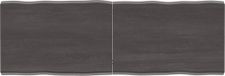 vidaXL Tafelblad natuurlijke rand 140x50x(2-4)cm eikenhout donkerbruin