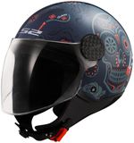 LS2 OF558 Sphere Lux II Maxca Kobalt Oranje Jethelm - Maat XL - Helm
