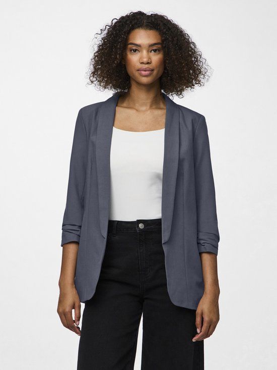 PIECES PCBOSS 3/4 BLAZER NOOS Women's Blazer - Size XS - Ombre Blue