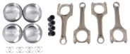 Pièces de moteur - Jeu de pistons et bielles - 4 pistons, 4 bielles - Diamètre du piston 23 mm - Utilisable pour moteur 1.8 TSI