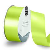 Vaessen Creative Satijnlint Appelgroen - 20 m x 38 mm - Dubbelzijdig Cadeaulint op Rol voor Knutselen, Decoraties, Kaarten Maken, Scrapbooking en DIY
