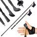 Unyqoos® bâtons de marche avec amorti, bâtons de marche nordique, réglables télescopiquement de 69 à 136 cm, système Click & Go, poignée ergonomique, aluminium, environ 350 grammes