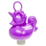 Duckiez eenhoorn badeendje badspeelgoed - paars - 15 x 7 cm - Met oogje voor het hengelspel - kunststof