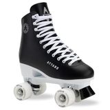 ATTABO Serena Rolschaatsen voor dames, ecologisch leer, ABEC-3-lagers, PP-frame en aluminium ijzers, 54 x 32 mm, PU 82A wielen, TPU-rem, klassieke veters, veilig en stijlvol, maat 36 (zwart, 39)