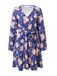 VILA Jurk 'KRISTINA' navy / lichtroze / rood / wit