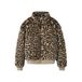 NAME IT KIDS faux fur jas met panterprint - beige