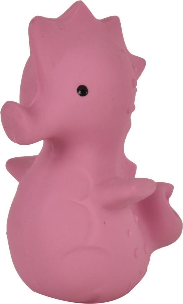 Tikiri bijt- en badspeeltje met rammelaar zeepaardje 11 cm paars