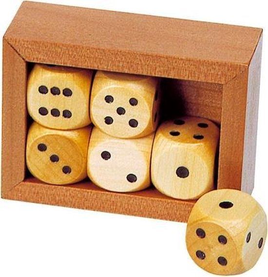 Goki Dobbelstenenset Hout - Coöperatief spel - 30 minuut speeltijd - 0.05 kg