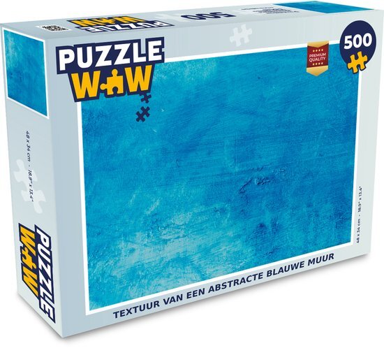 MuchoWow Puzzel Verf - Muur - Blauw - Legpuzzel - Puzzel 500 stukjes - Sinterklaas cadeautjes - Sinterklaas voor grote kinderen