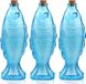 Marque non spécifiée Carafe à eau en verre bleu en forme de poisson avec bouchon 500 ml