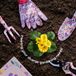 Unyqoos® Outils de jardin complets en motif floral avec boîte cadeau et gants